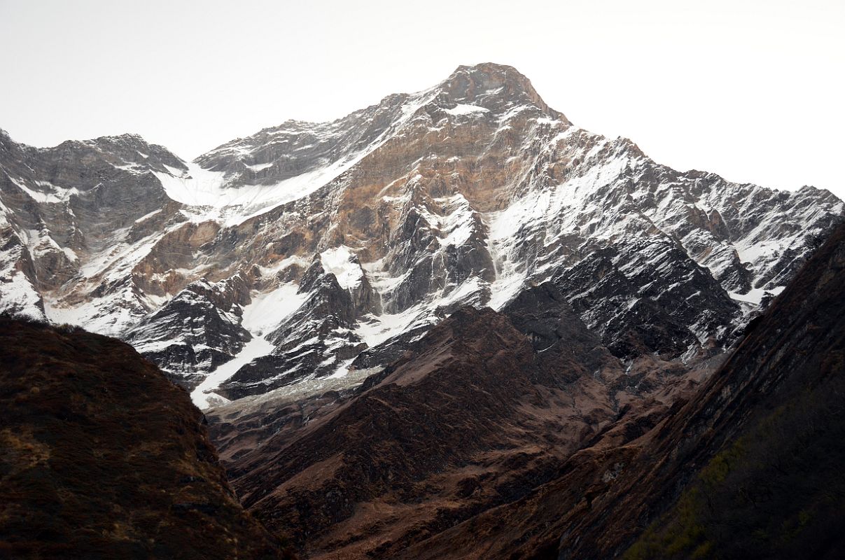 28 Dhaulagiri West Face At Sunrise From Italy Base Camp 3625m Around Dhaulagiri 